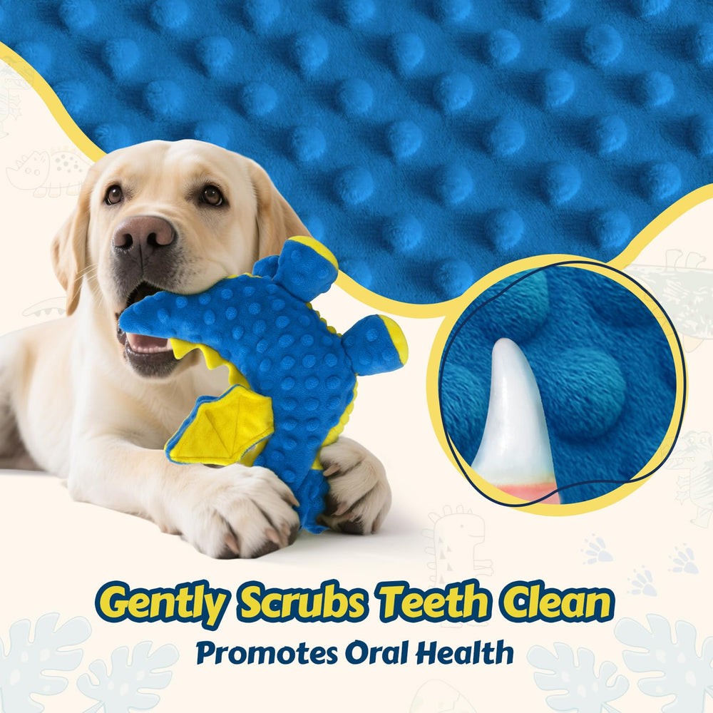 BBear dragon bleu, corps comportant cinq sifflets pour amusement durable.