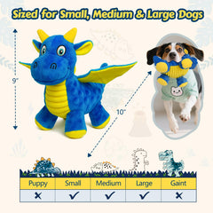 BBear dragon bleu peluche douce, toucher agréable et sécuritaire.