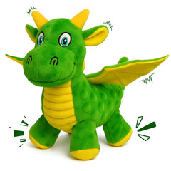 Dragon doux BBeary vert avec sifflements, divertit et stimule l'attention du chien.
