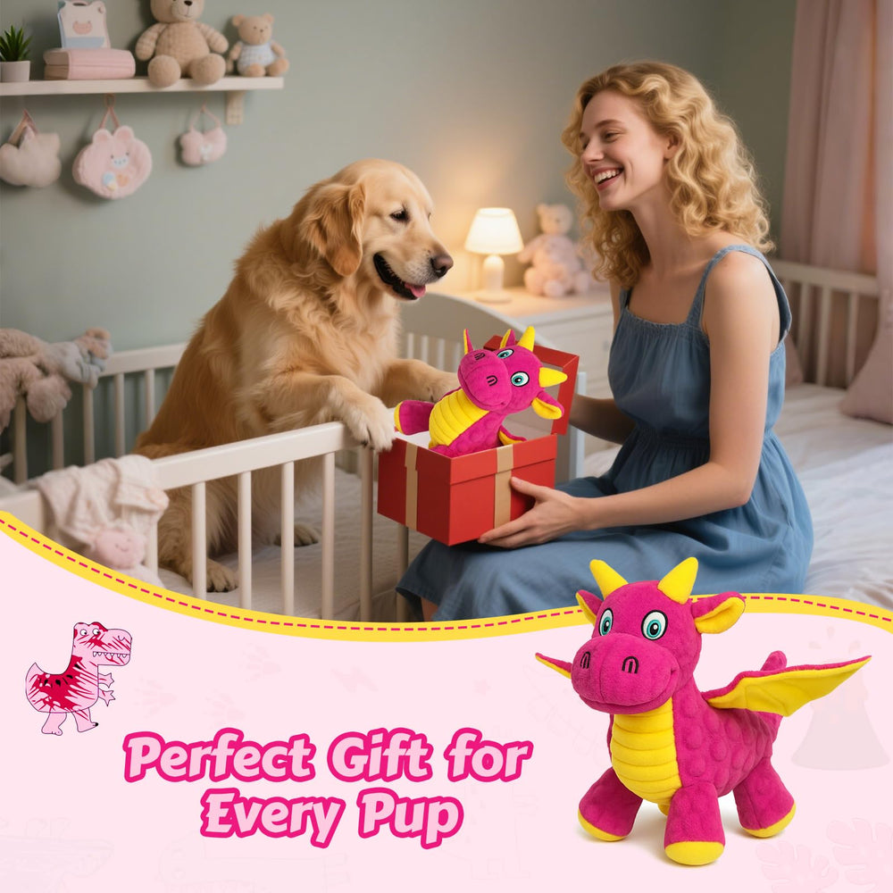 Cadeau idéal pour chien: dragon rose BBeary amuse et réconforte.