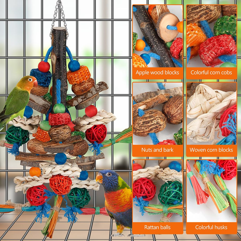BBjinronjy blocs bois camphre pour exercice du bec et amusement durable.