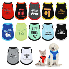 BBTO T-shirt chien imprimé drôle dos, parfait pour sorties quotidiennes.