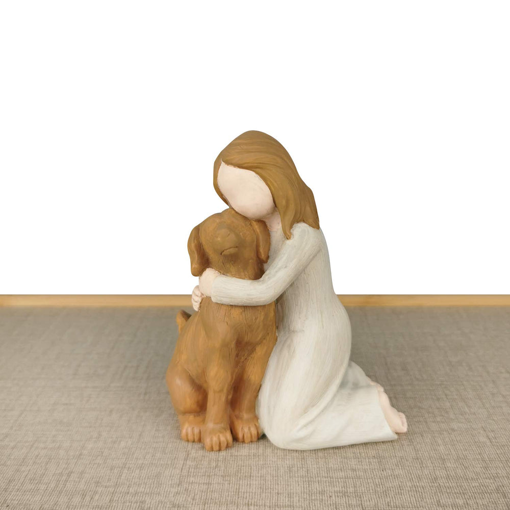 Figurine-chien ange mémorial évoque les souvenirs précieux du compagnon.