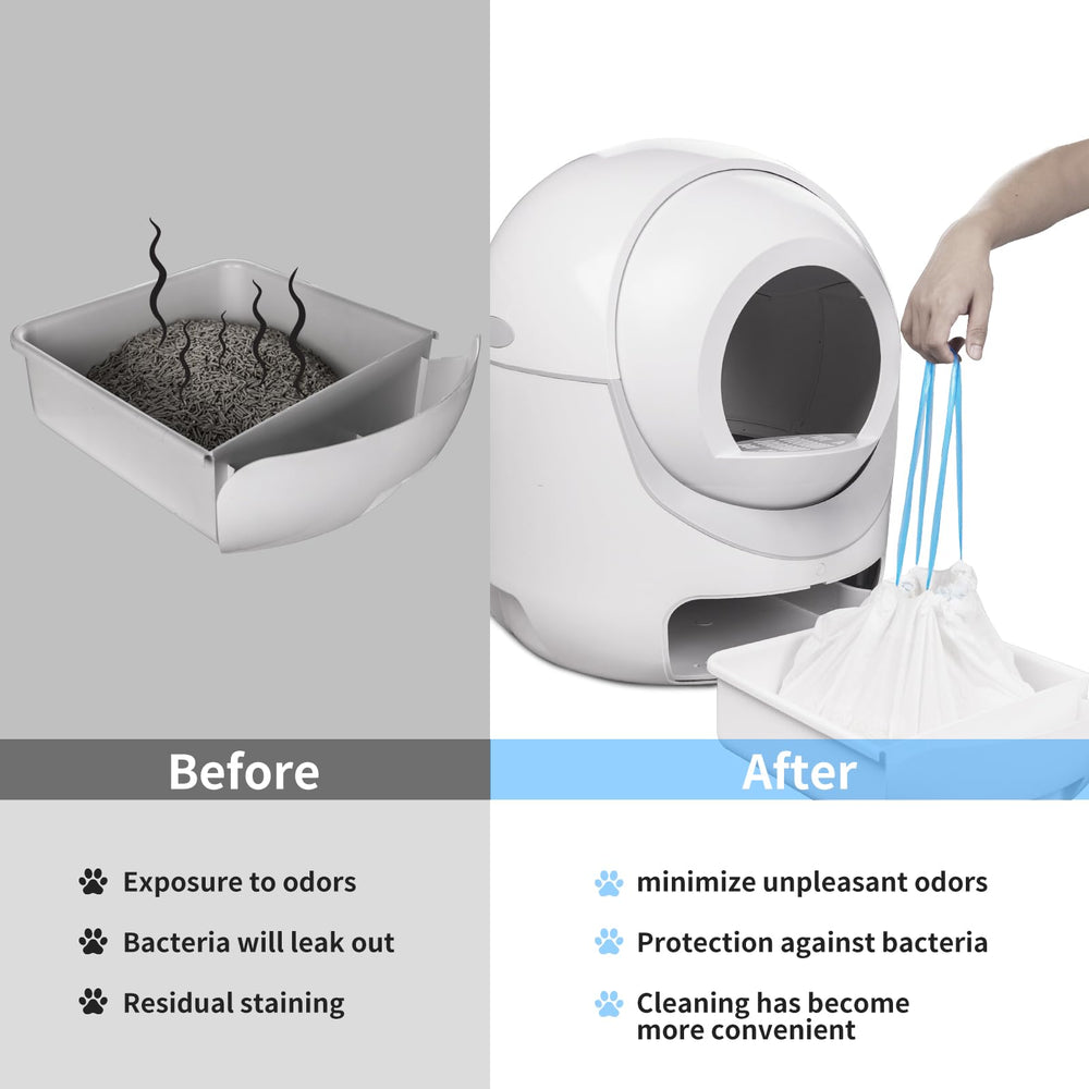 Utilisation simple et hygiénique, sac à litière BCHARYA sans contact avec les déchets