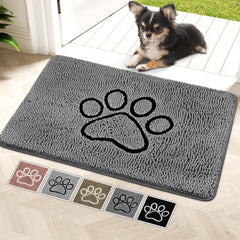 Tapis absorbant Bcoimo pour chien, essuie les pattes et retient l'humidité.