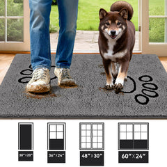 Tapis Bcoimo antiderapant chenille pour chien, stabilité pendant les jeux.