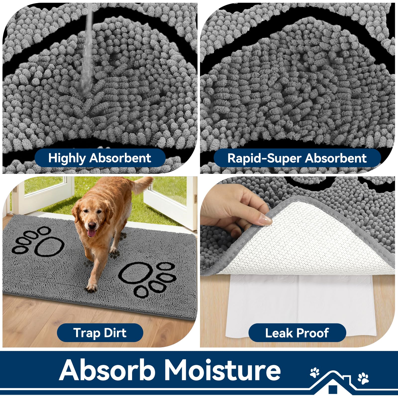 Tapis Bcoimo lavable en machine, nettoyage rapide après les repas.