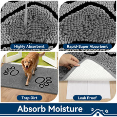 Tapis Bcoimo lavable en machine, nettoyage rapide après les repas.