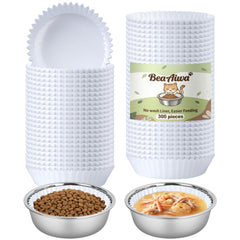 BeaAiwa: bols chat jetables avec 300 liners pour repas propres et pratiques.