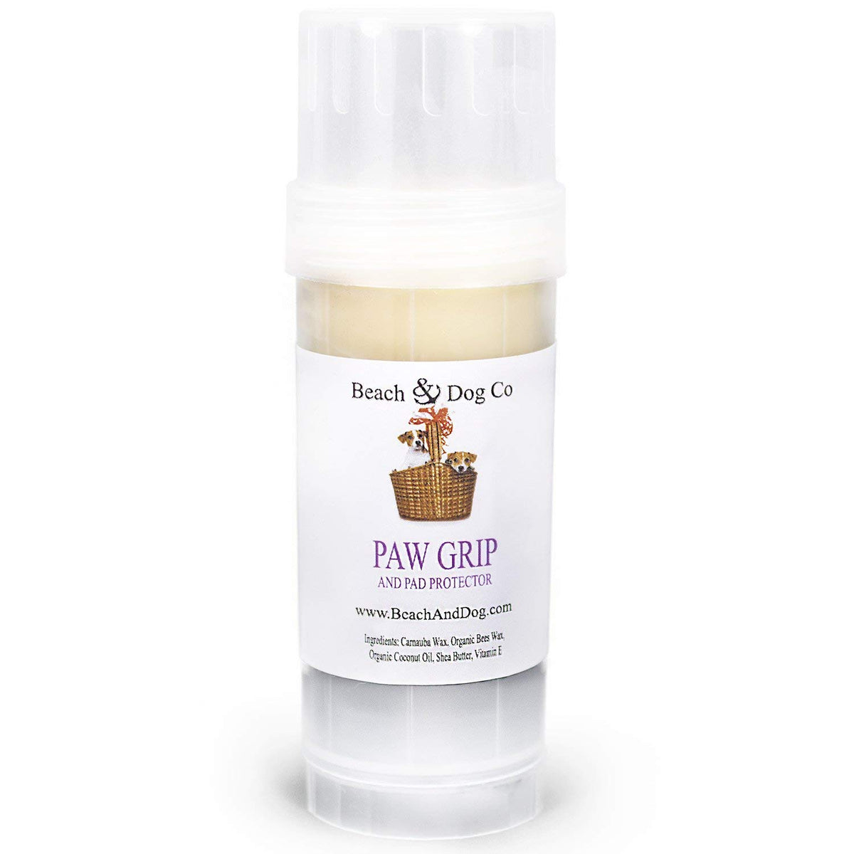 Beach & Dog Co Paw Grip: vue bouteille, cire protectrice pour pattes
