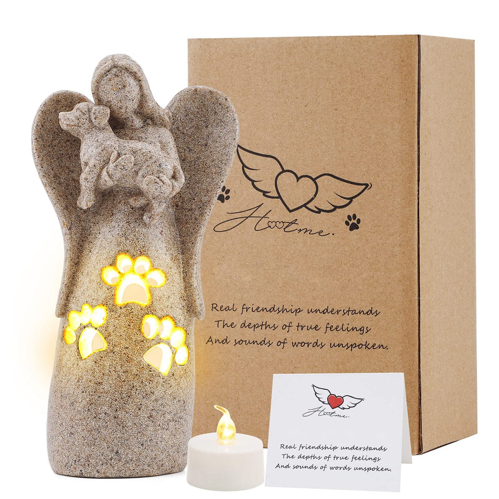BEARAE porte-bougie ange chien: hommage réconfortant pour chien