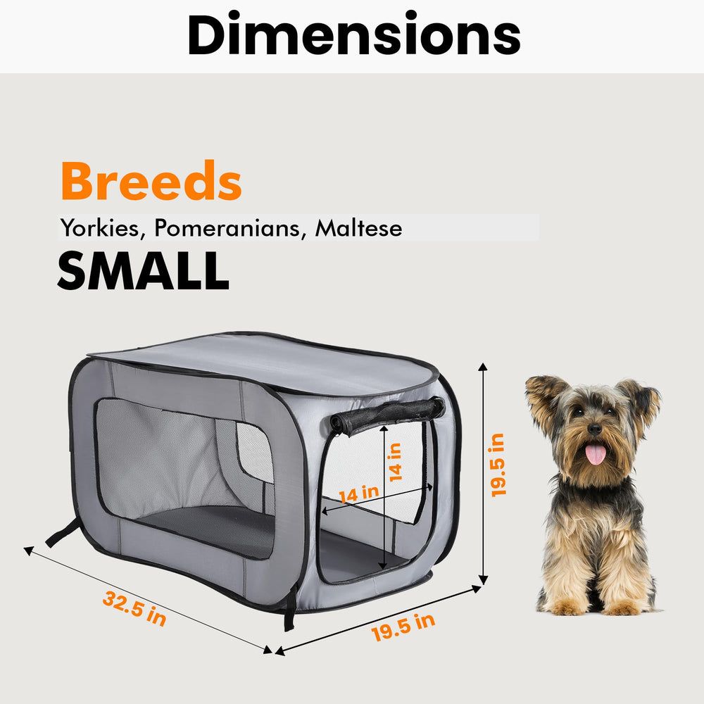 Beatrice Home Fashions chenil voyage gris: léger et facile à transporter pour votre chien.