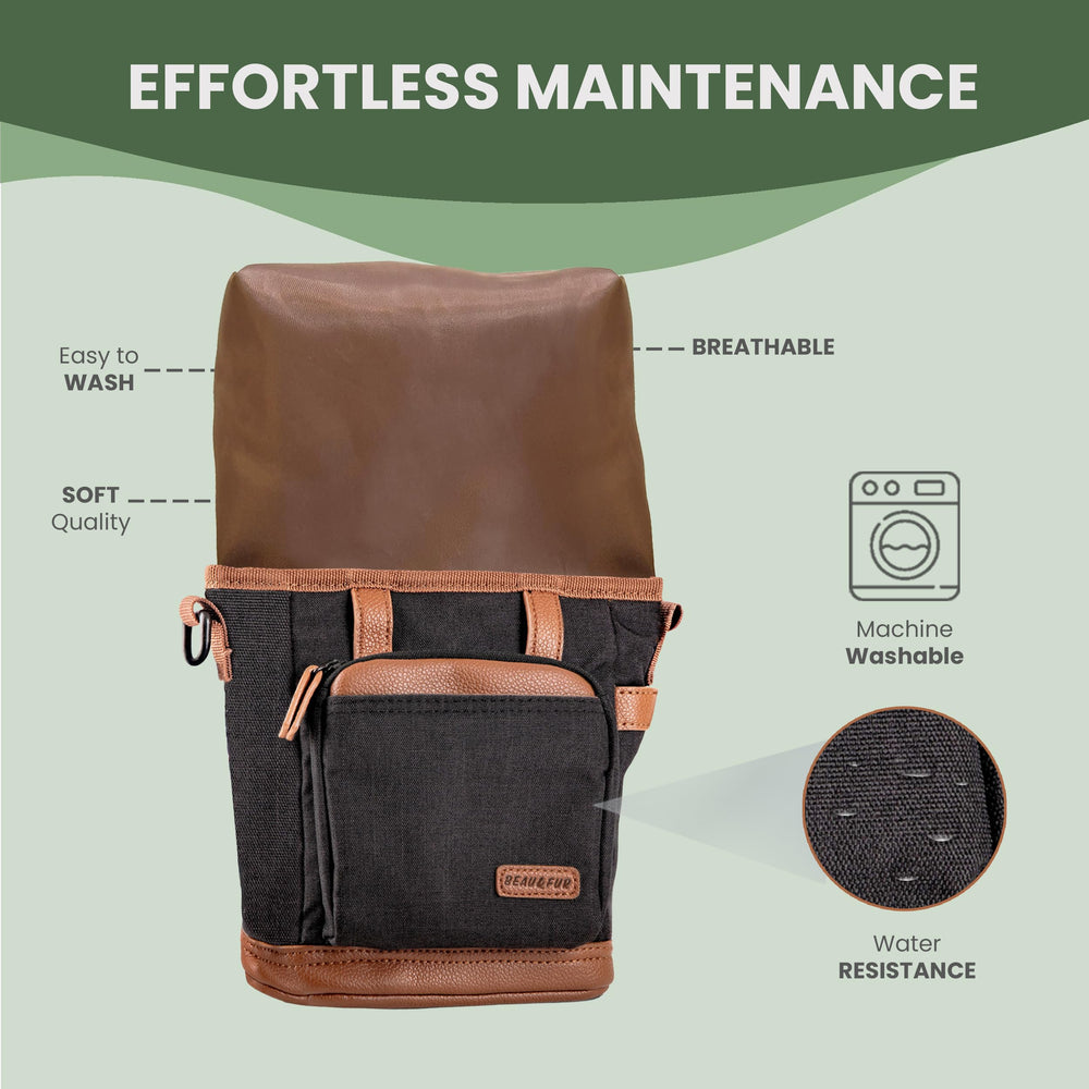 BEAU&FUR sangle-reglable : port mains libres et ajustement confortable.