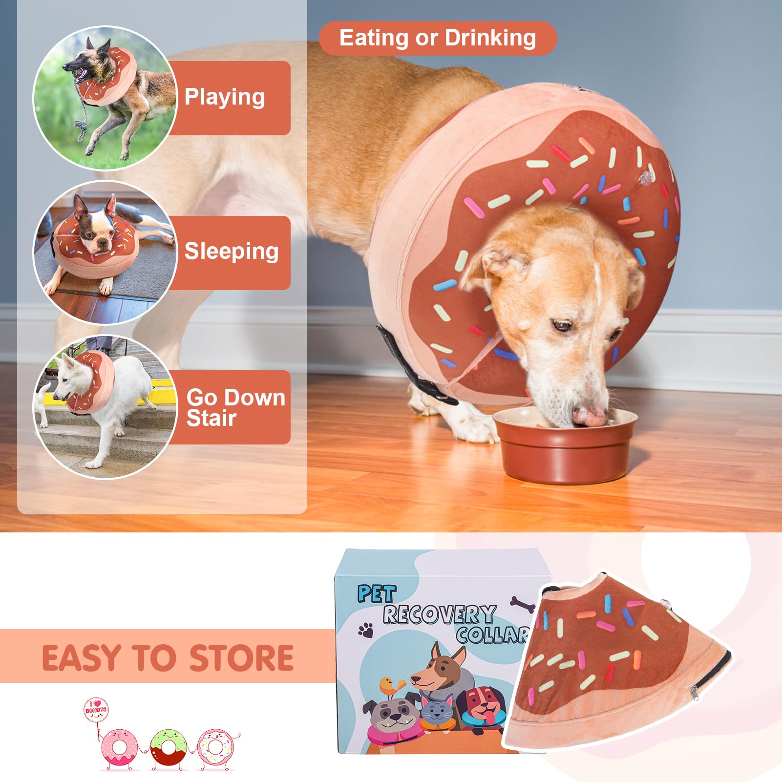 BEAUTYZOO Collier-beignet XL: convient aussi chats et chiens en récupération.