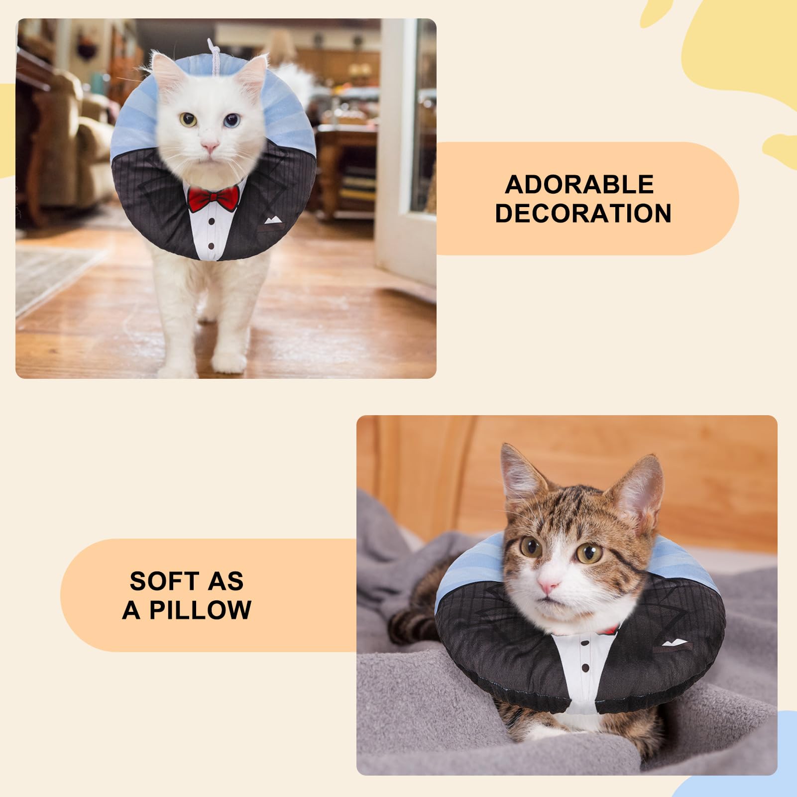 BEAUTYZOO collier chat soft donut – réglage rapide pour un ajustement sûr.