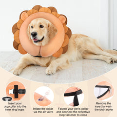 BEAUTYZOO collier donut réfléchissant, sécurité nocturne accrue pendant la récupération.