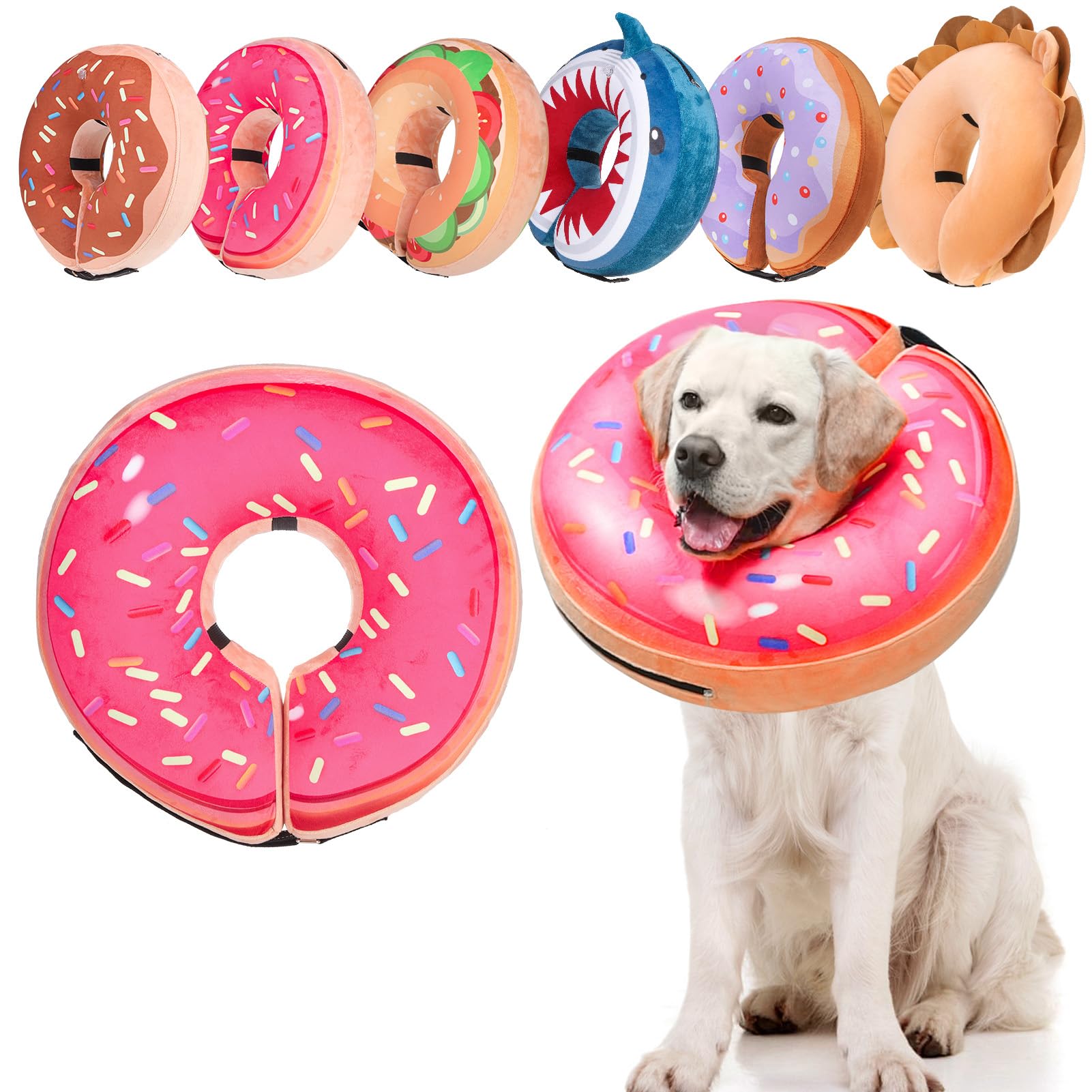 BEAUTYZOO collier donut doux rose, confort soutient le cou pendant la recuperation