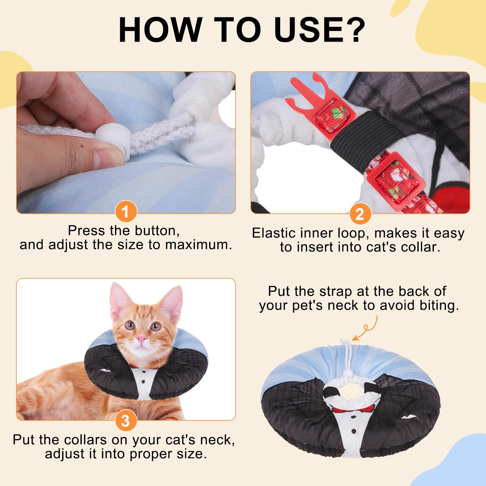 BEAUTYZOO Cone Doux pour Chat, cone-doux-chat pratique pendant le jeu.