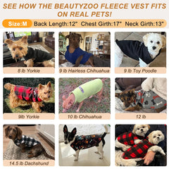 BEAUTYZOO gilet polaire dos avec anneaux en D, pratique pour les promenades
