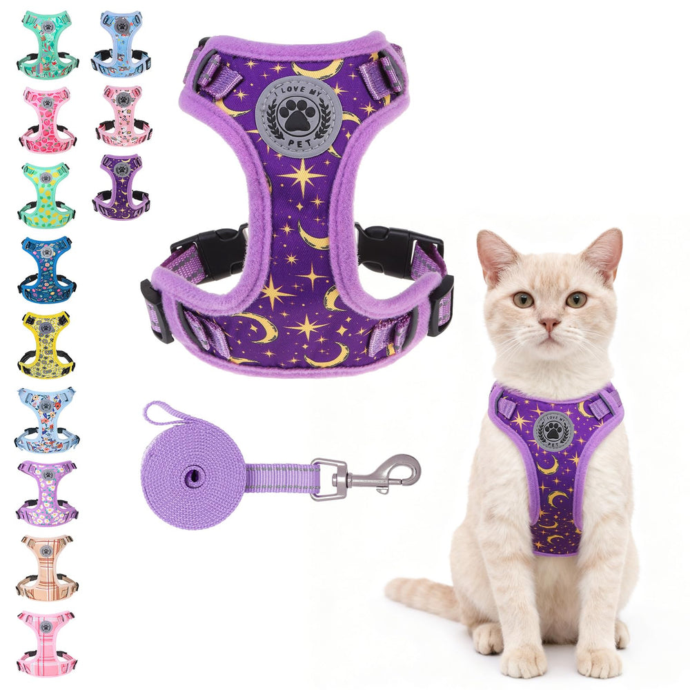 Harnais chat BEAUTYZOO ensemble veste et longe pour promenade sécurisée