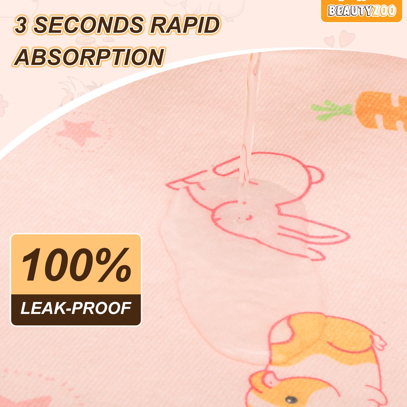 BEAUTYZOO liner impermeable rose – couche imperméable qui protège les sols.