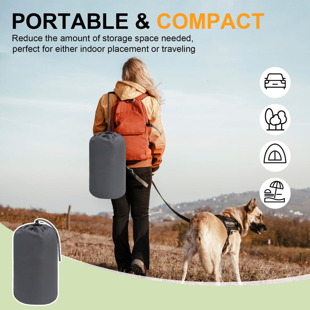 BEAUTYZOO lit-chien camping reversible, surface reverte pour style et confort