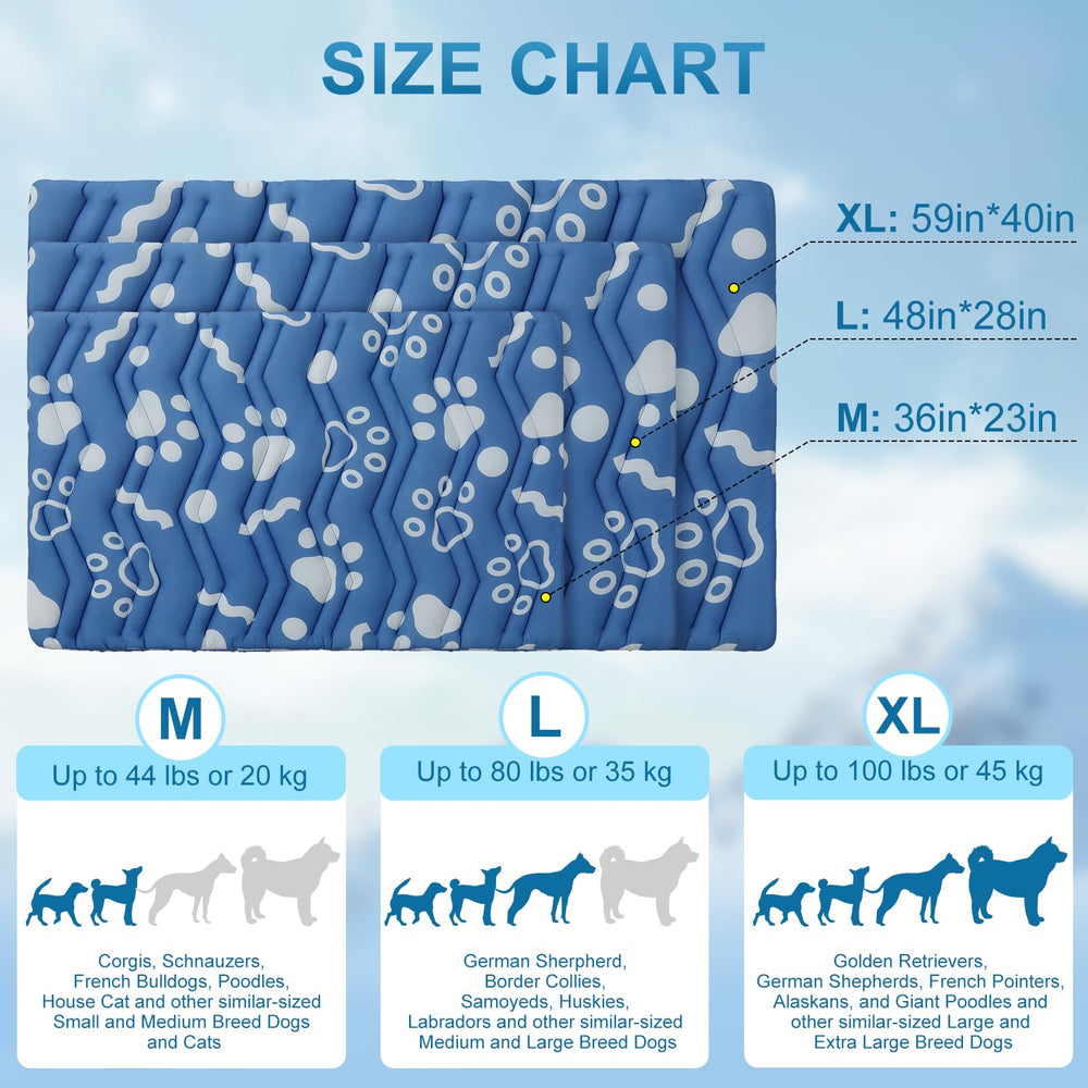 BEAUTYZOO Tapis design paw-blue – confort élégant pour chien.