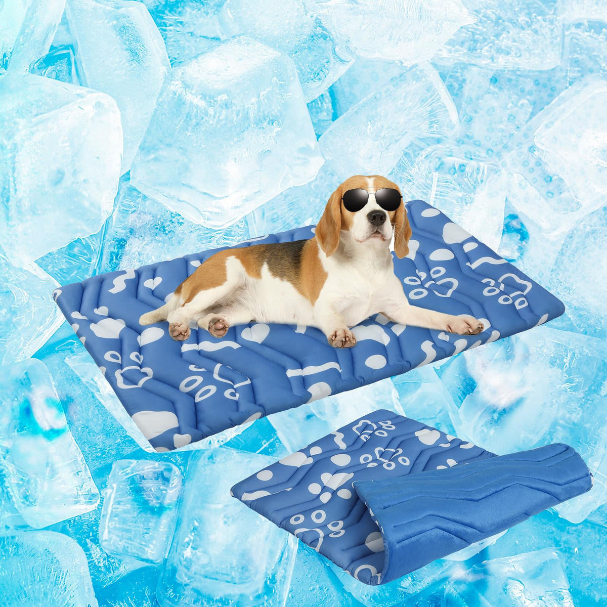 BEAUTYZOO Tapis chien refroidissant – surface froide instantanée sans énergie.