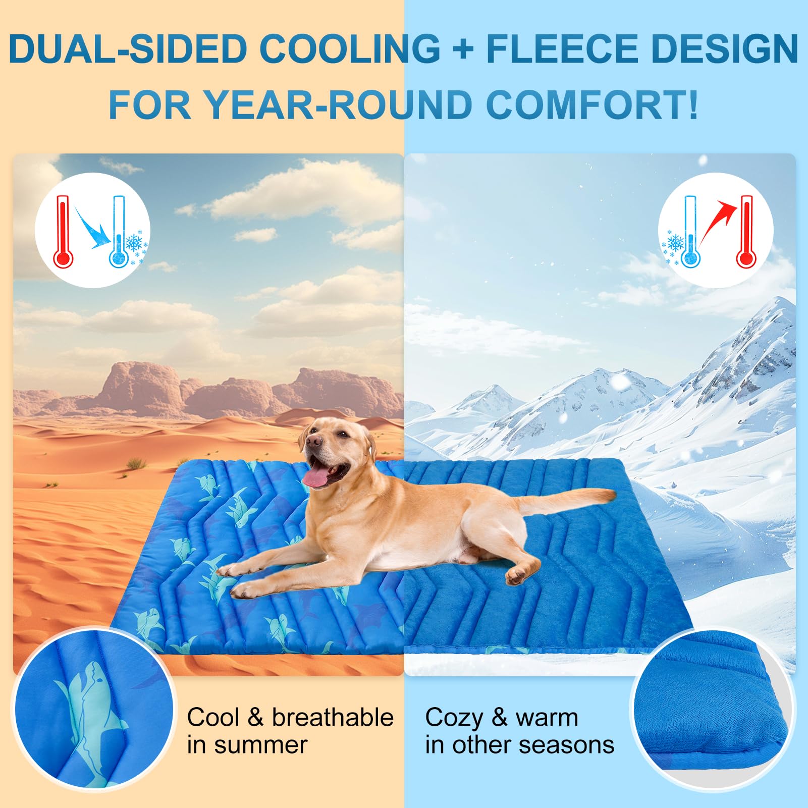 BEAUTYZOO Tapis Grand Format: adapté pour chiens jusqu'à environ 100 lb.