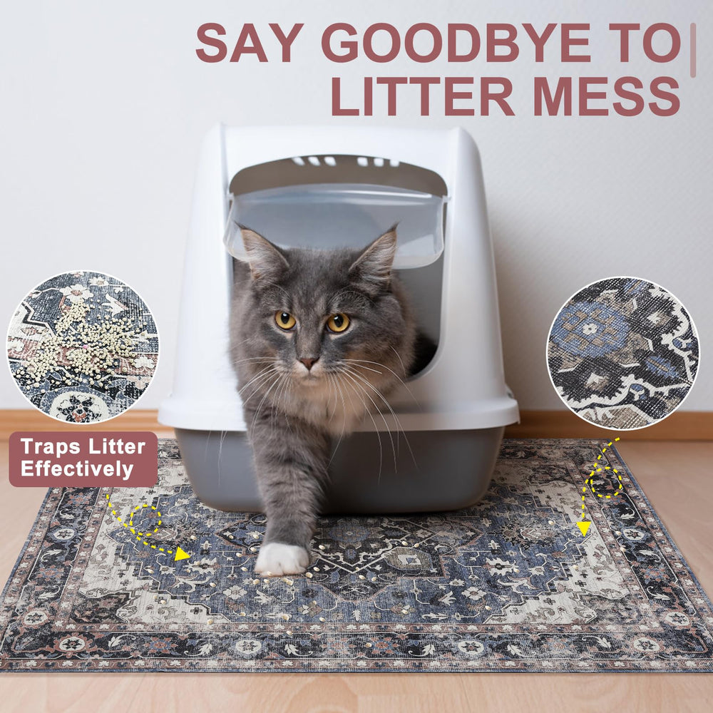 BEAUTYZOO Tapis Litière Chat Imperméable protège les sols des liquides