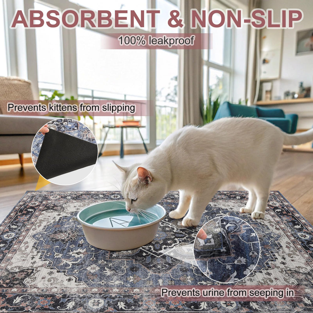 BEAUTYZOO Tapis Litière Chat Nettoyage Facile lavable en machine