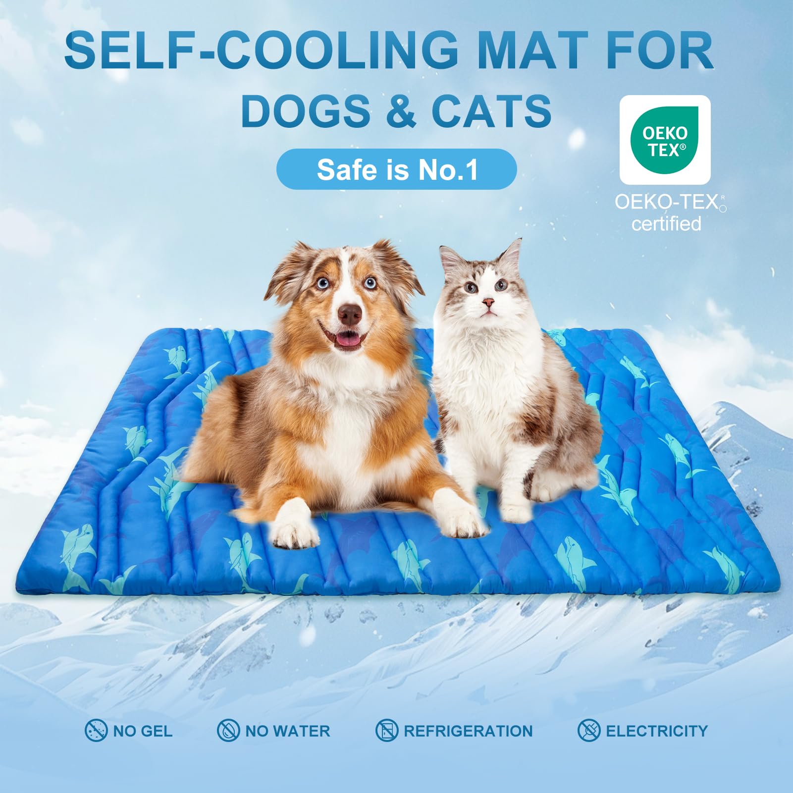 BEAUTYZOO tapis réversible chaud-froid, utile en été comme en hiver.