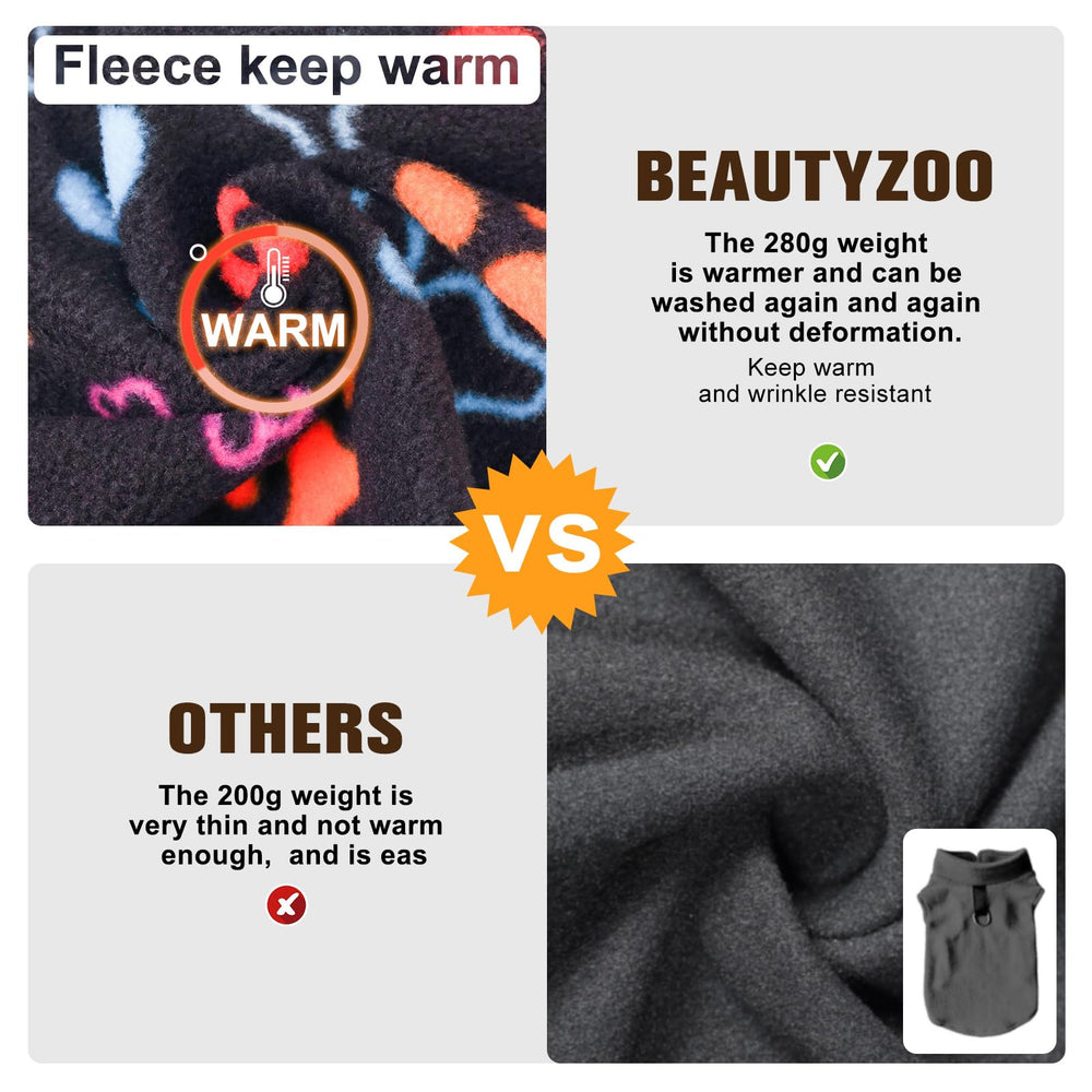 BEAUTYZOO Vetement chien couleurs et motifs brillants, style quotidien.