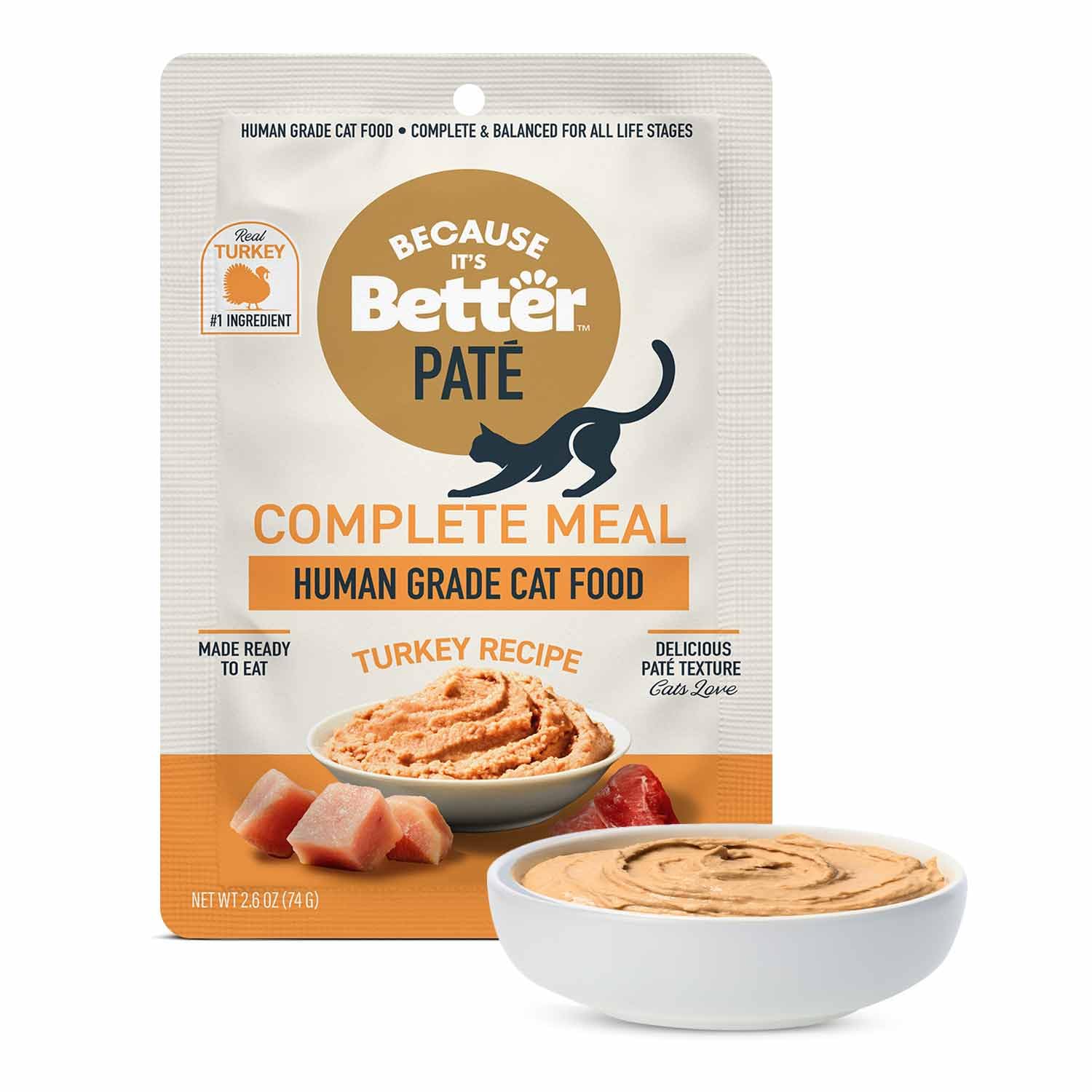 Because It’s Better, pâté chat dinde premier ingrédient soutient l'énergie.