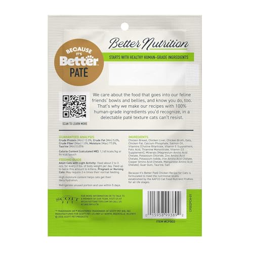 Because It’s Better Pâté Complete Meal : emballage visible et arrière‑plan clair