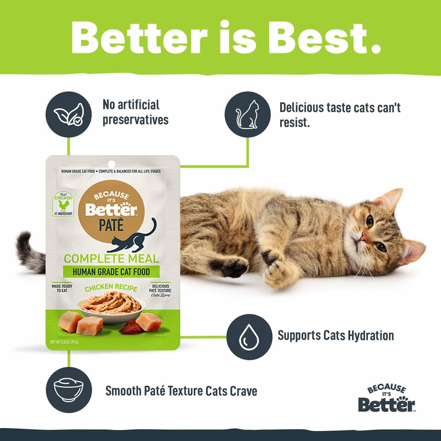 Because It’s Better Pâté Complete Meal : fabrication aux États‑Unis avec soin et sécurité