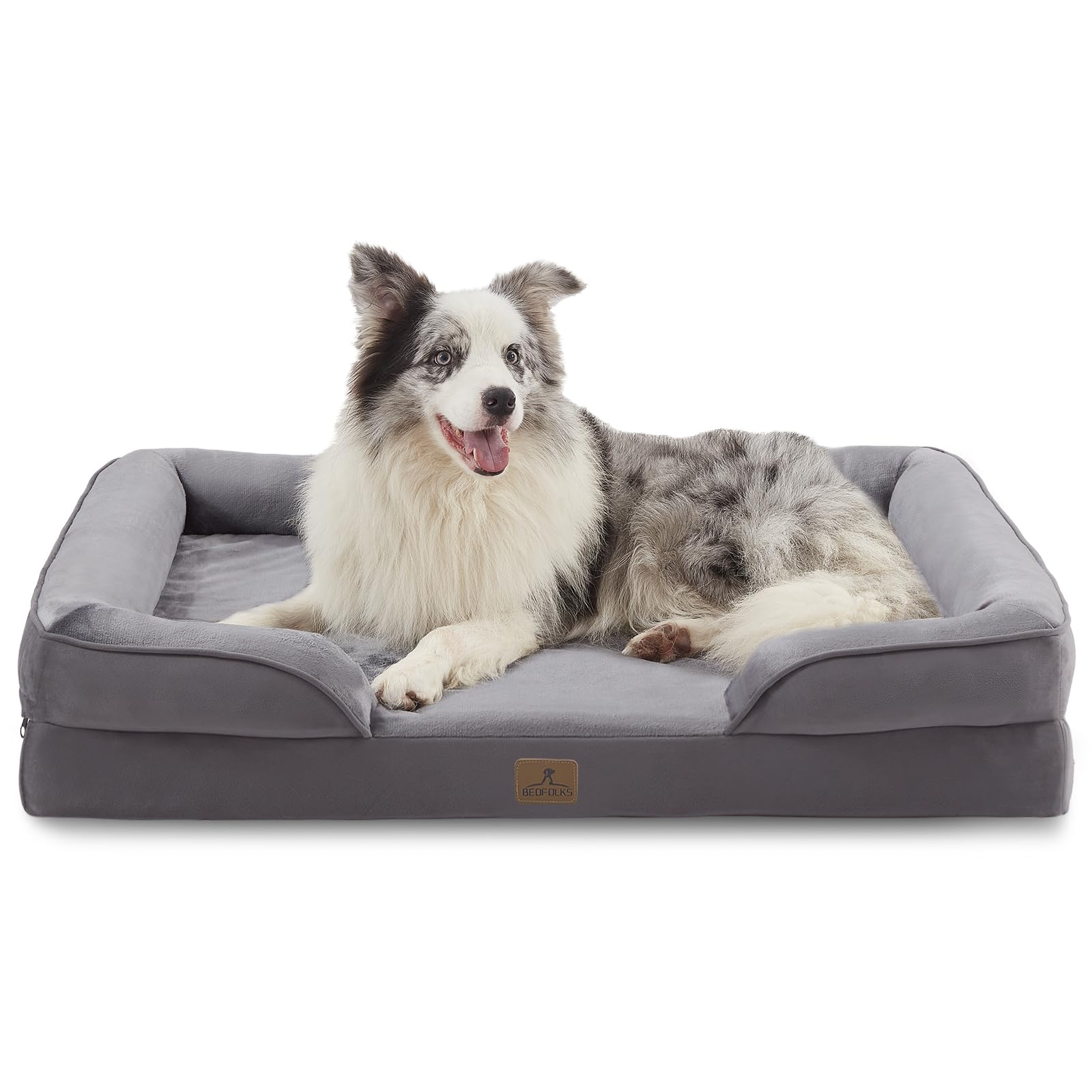 Bedfolks Canape Chien Orthopedique Gros offre un soutien pour grands chiens pendant le repos.