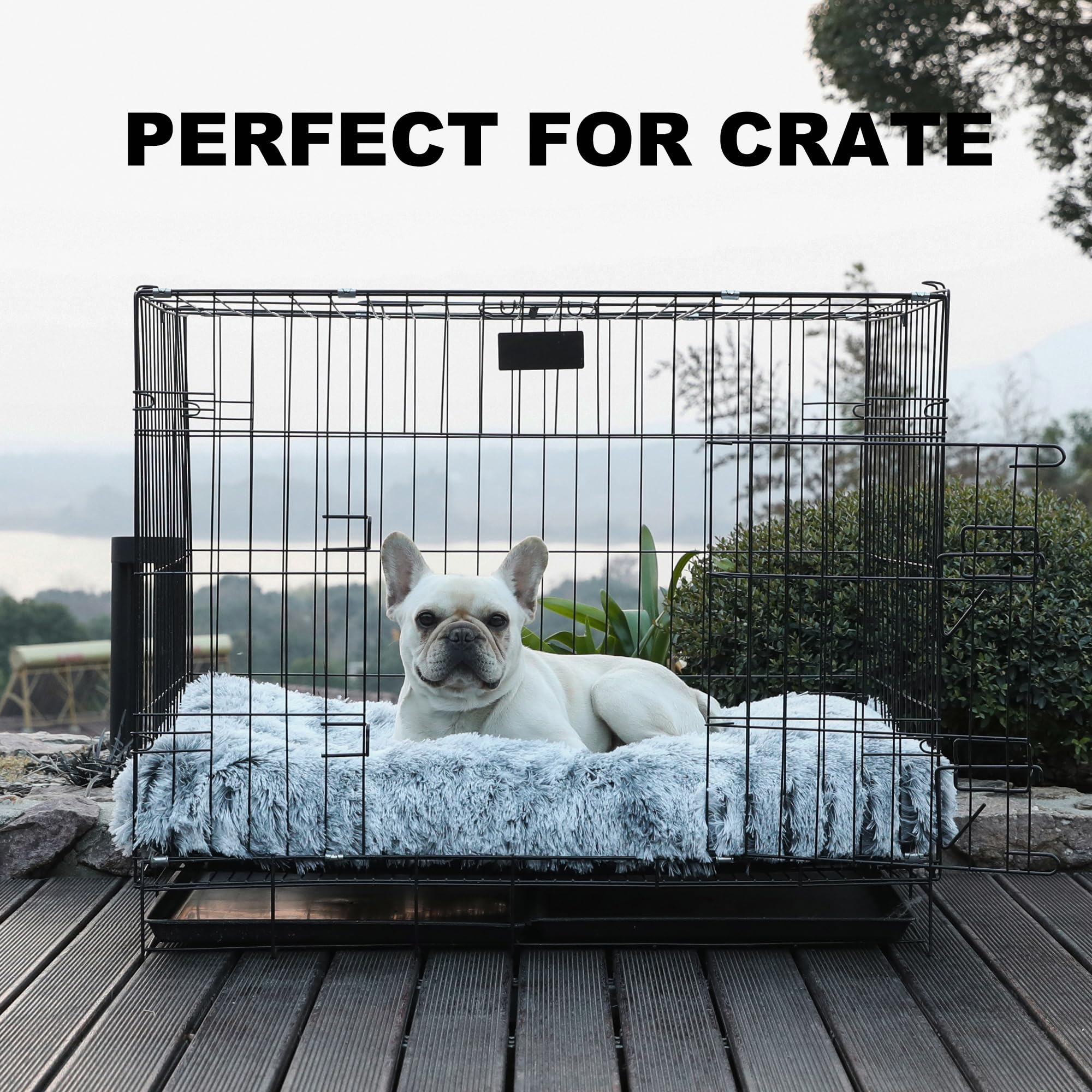 Bedfolks coussin-cage-chien base antiderapante pour rester en place