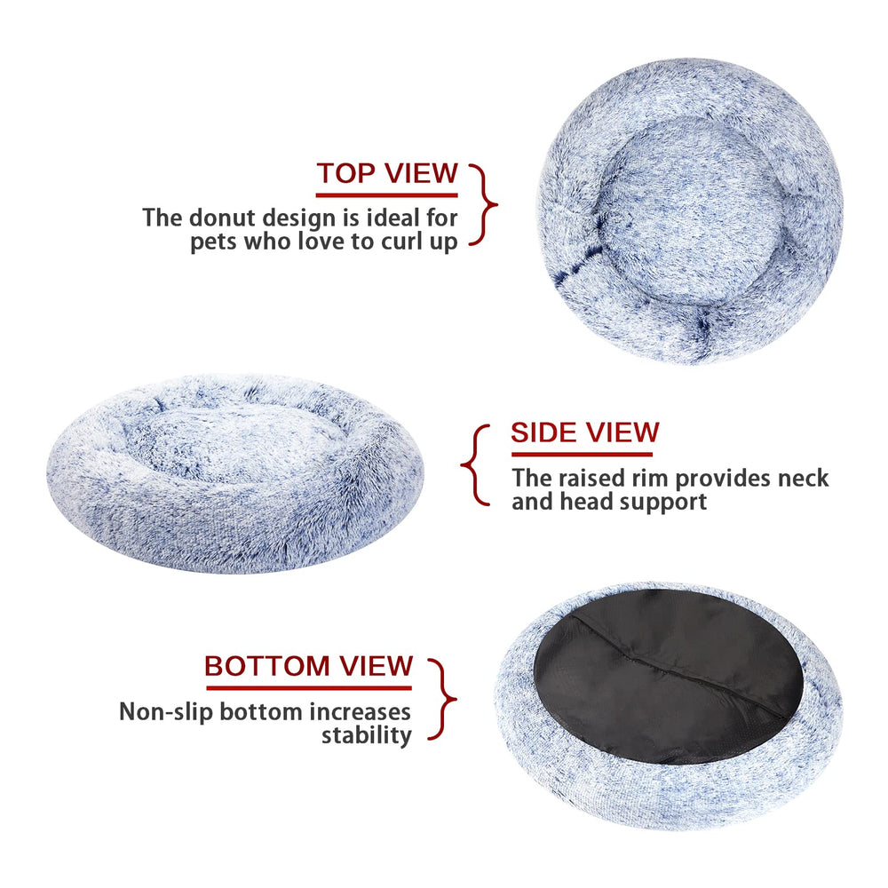 Bedfolks donut-dog-bed base non-slip assure stabilité et sécurité.