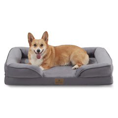 Bedfolks lit-canape orthopédique avec mousse œuf pour grand chien, soutien des articulations