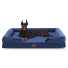 Bedfolks lit chien orthopedique XXL avec soutien ergonomique pour chiens géants.