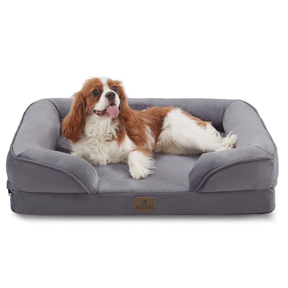 Lit pour chien Bedfolks orthopédique offrant un soutien durable.