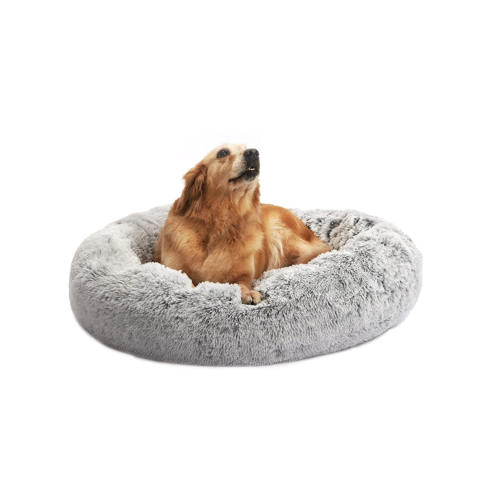 Bedfolks lit-donut apaisant 36 pouces, confort chaleureux pour grand chien.