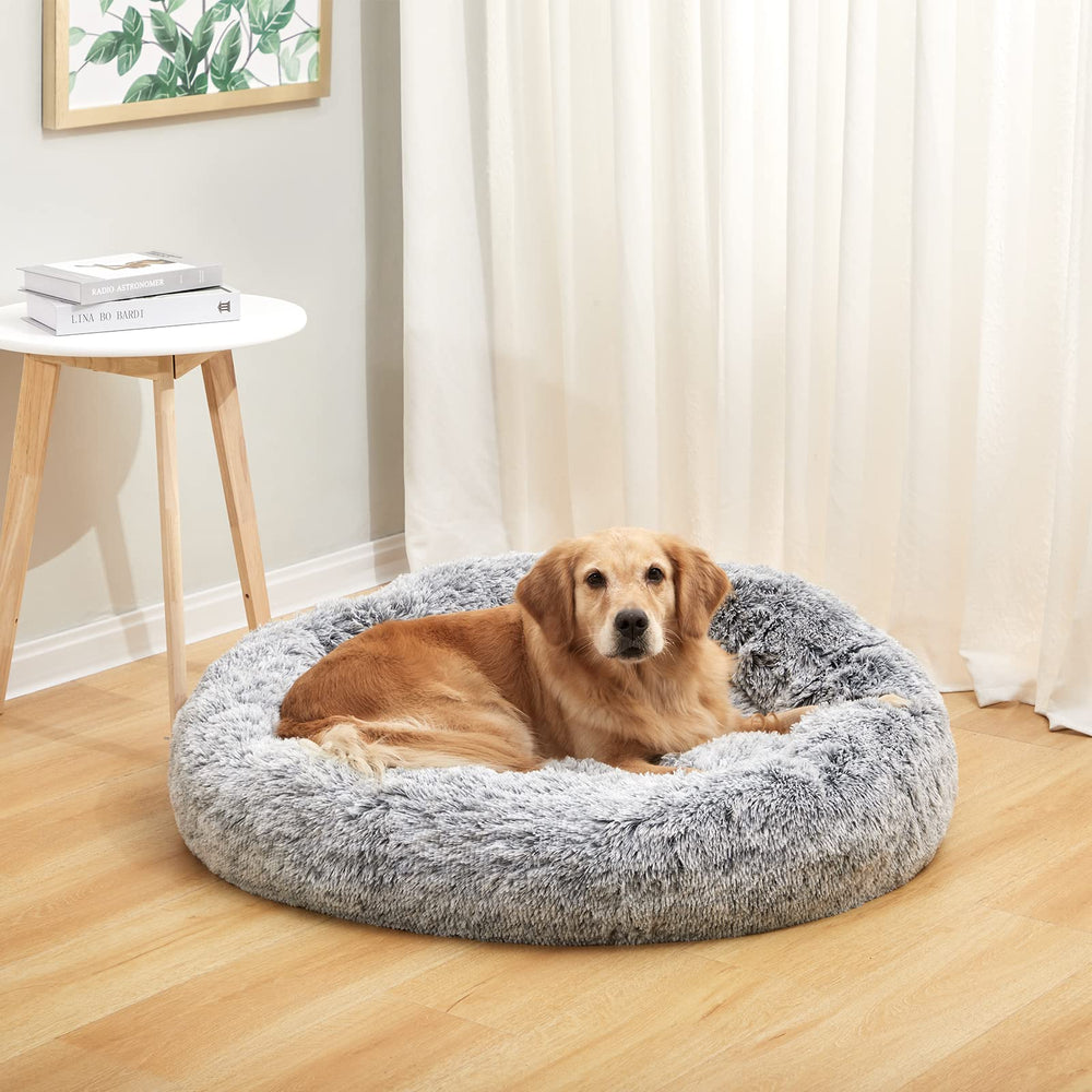 Bedfolks nid rond chien gris foncé – douceur du rembourrage pour le confort nocturne.