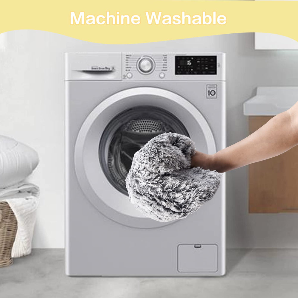 Bedfolks nid rond chien gris foncé – ouverture zip pratique pour le nettoyage.