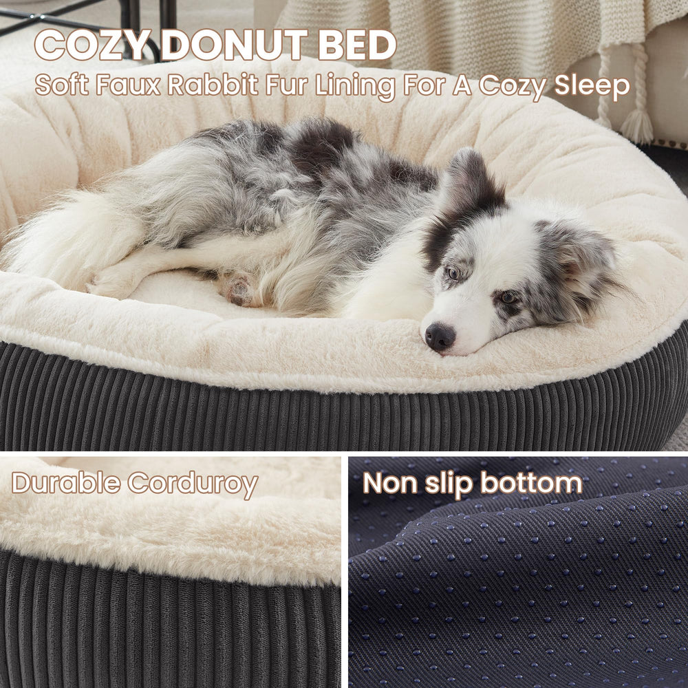 Couverture amovible du BedStill Donut pour chien XL, facile à laver.