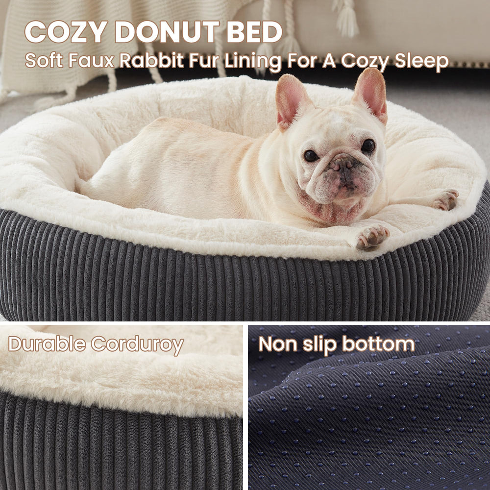 BedStill Donut avec bordures corduroy apaisantes, espace rassurant.