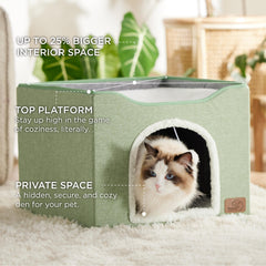 Bedsure balle peluche pendante – stimulation et jeu pour chat.