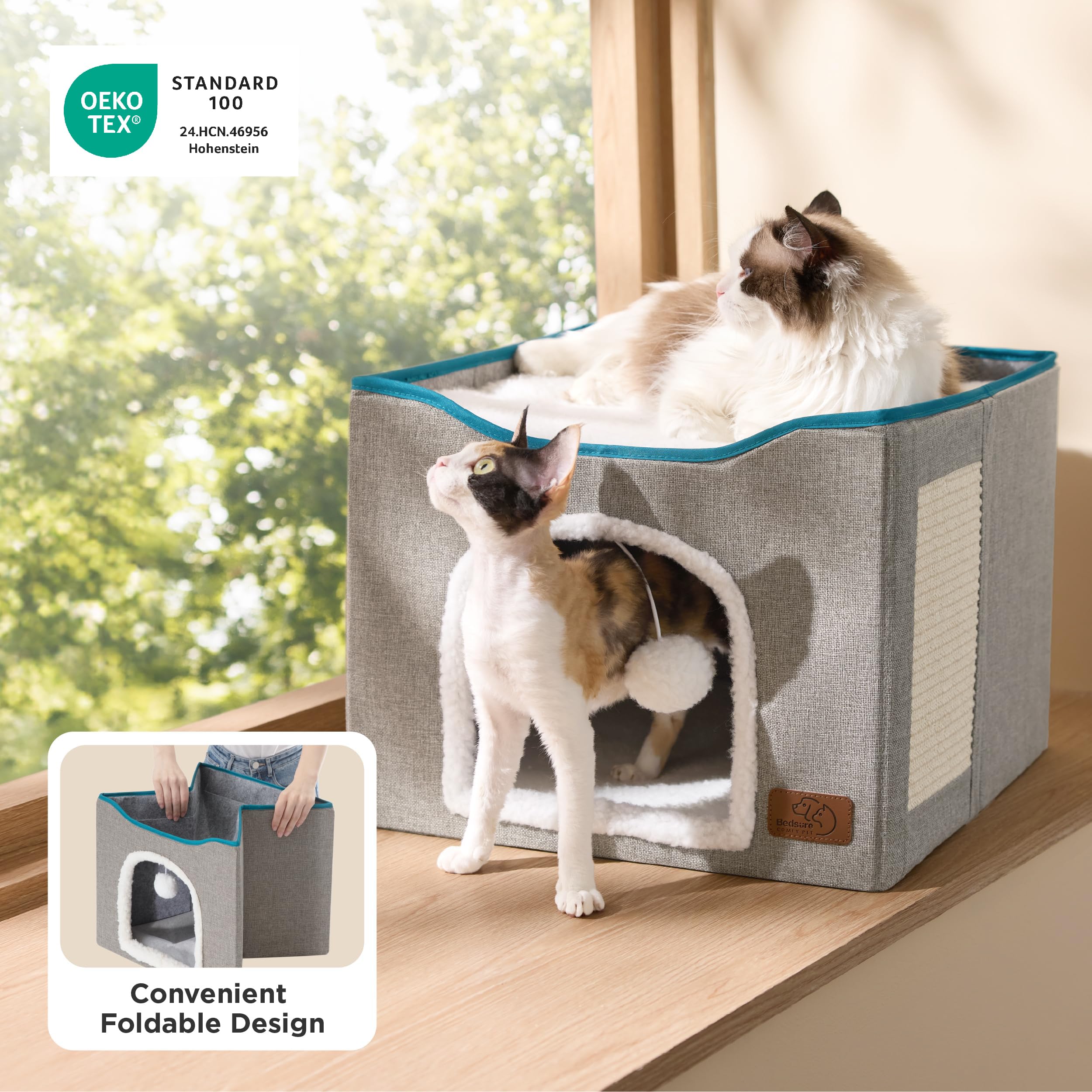 Bedsure balle pendante en peluche, divertit et stimule l’interaction.