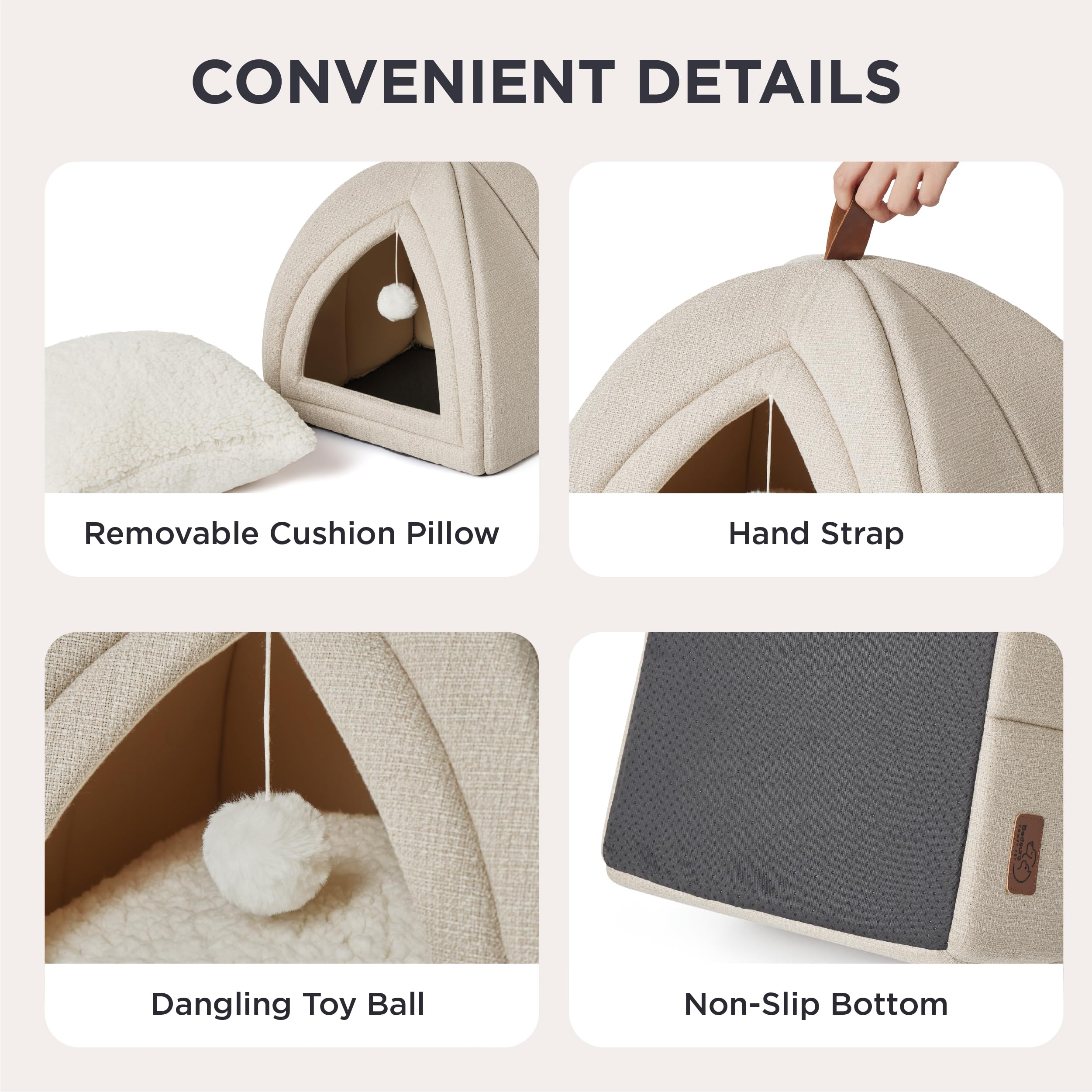 Bedsure base anti-glisse: maintien stable sur sol dur ou carrelage.